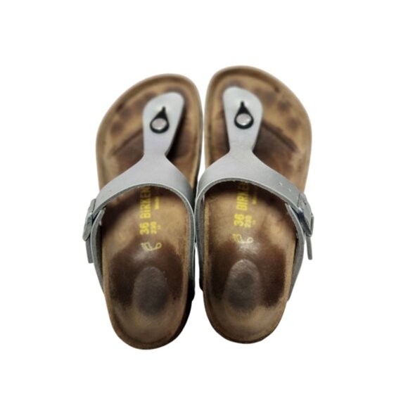 Birkenstock Silver Sandals Size 36 EU - Picture 2 of 6